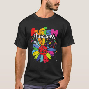 Sunflower Autism Awareness Choose Kindness Mum Kid T-Shirt
