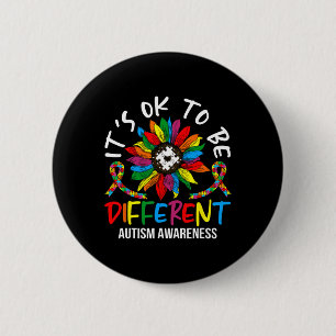 Sunflower Autism Awareness Month For Autism Awaren 6 Cm Round Badge