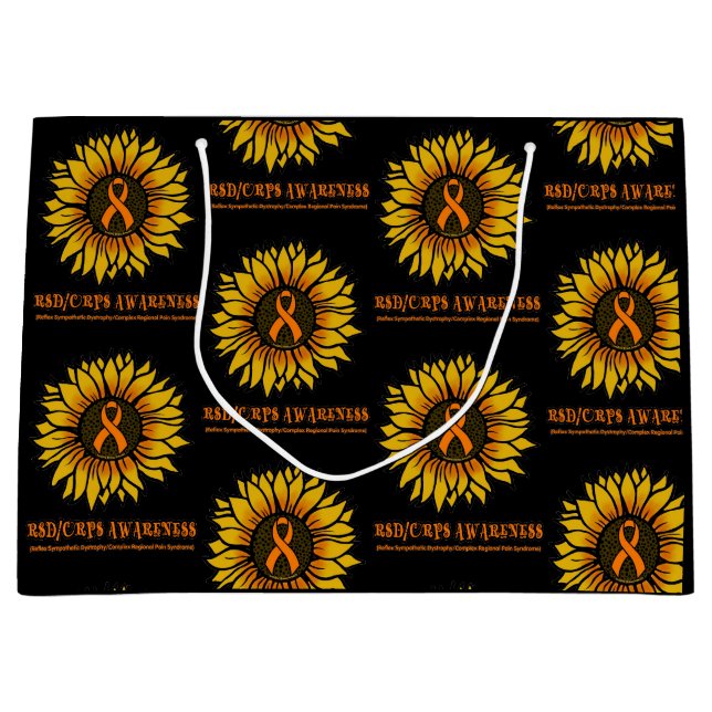 Sunflower/Awareness...RSD/CRPS Large Gift Bag (Front)