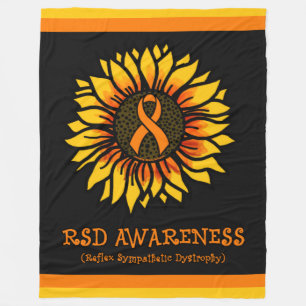 Sunflower/Awareness...RSD Fleece Blanket