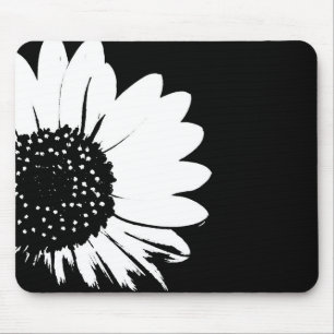 Sunflower B&W Mouse Pad