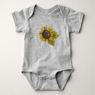 Sunflower Baby Outfit Bodysuit
