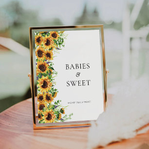 Sunflower Baby Shower Babies Are Sweet Sign