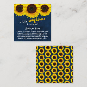 Sunflower Baby Shower Book Request Enclosure Card