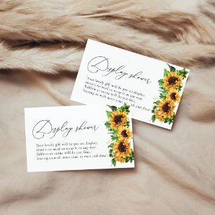 Sunflower Baby Shower Display Shower Enclosure Car Card