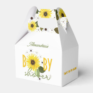 Sunflower Baby Shower Favour Box