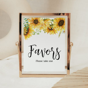Sunflower Baby Shower Favours Poster