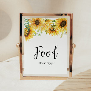 Sunflower Baby Shower Food Poster