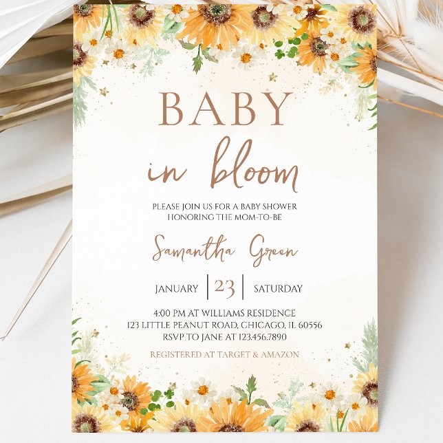 Sunflower Baby Shower Invitation (Creator Uploaded)