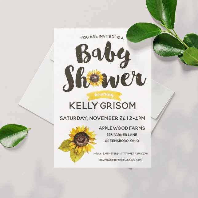 Sunflower Baby Shower Invitation (Creator Uploaded)