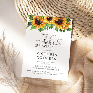 Sunflower Baby Shower Invitation