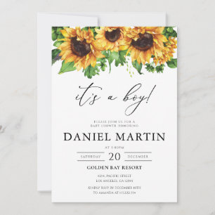 Sunflower Baby Shower Invitation
