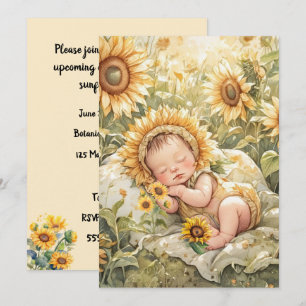 Sunflower Baby Shower Invitation