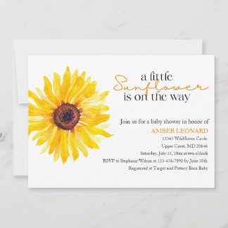Sunflower Baby Shower Invitation | Editable Floral