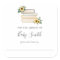 Sunflower Baby Shower Library Bookplate Sticker