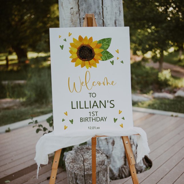 Sunflower Baby Shower or Birthday Welcome Sign (Creator Uploaded)