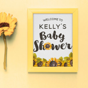 Sunflower Baby Shower Sign
