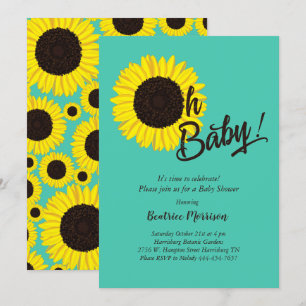 Sunflower Baby Shower Summer Invitation