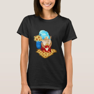 Sunflower Bag Gnome Garden Farmhouse Hippie Style T-Shirt