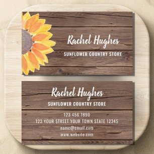  Sunflower Barn Wood Business Card