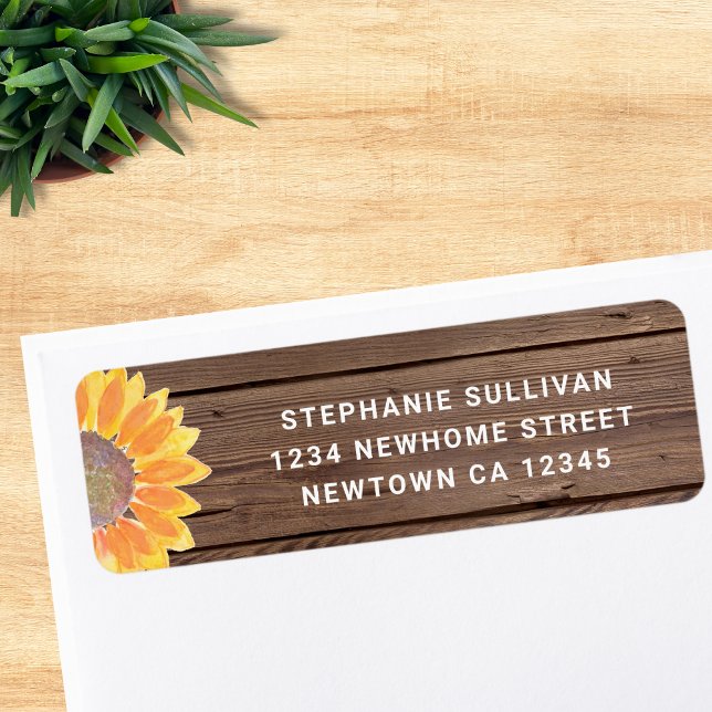  Sunflower Barn Wood Return Address Label (Creator Uploaded)