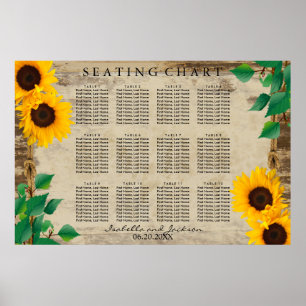 Sunflower Barn Wood - Seating Chart