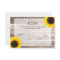 Sunflower Barn Wood Wedding RSVP Response Card