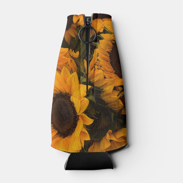 Sunflower Basket Bottle Cooler (Back)