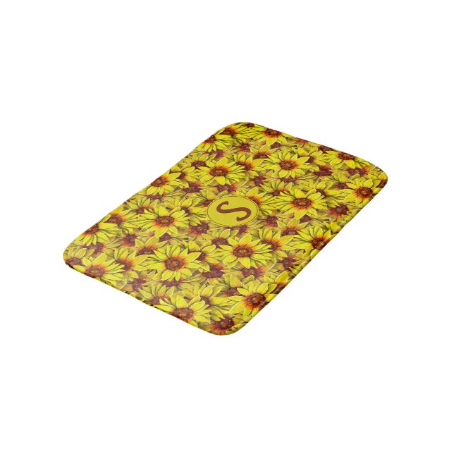 Sunflower Bath Mat (Angled)