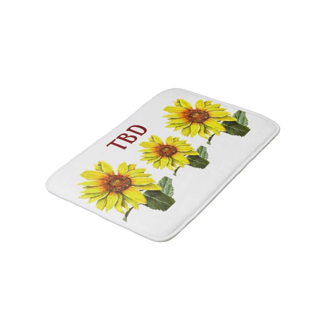 Sunflower Bath Mat (Angled)