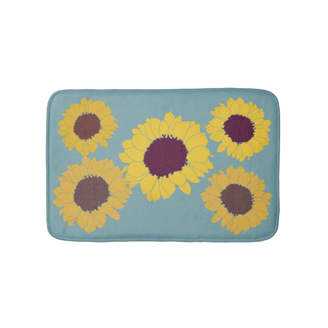 Sunflower  bath mat (Front)