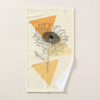 Sunflower bath towel set