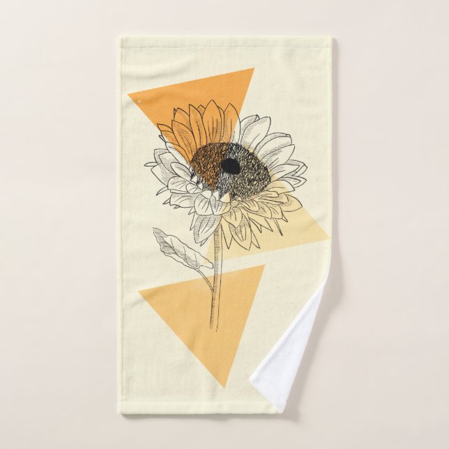 Sunflower  bath towel set (Hand Towel)