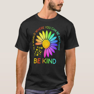 Sunflower Be Kind Puzzle Support Autism Awareness  T-Shirt