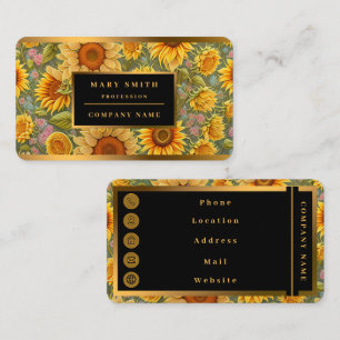 Sunflower Beautiful Modern Collection Business Card