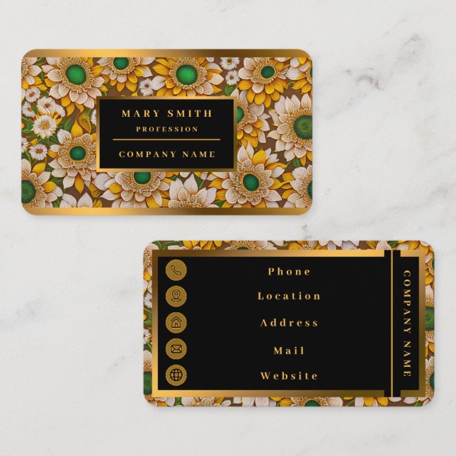 Sunflower Beautiful Popular Collection Business Card (Front/Back)