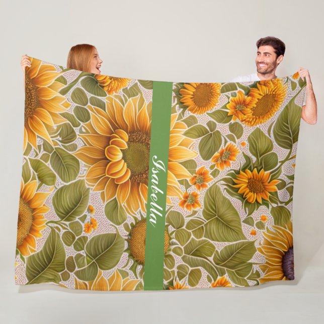Sunflower Beautiful Trendy Collection Fleece Blanket (In Situ)