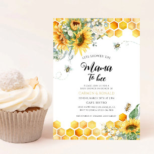 Sunflower Bee Gender Neutral Baby Shower Invitation
