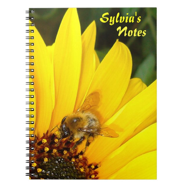 Sunflower & Bee ~ Note Book (Front)