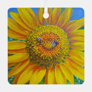Sunflower Bees Ornament