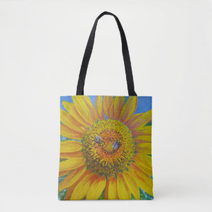 Sunflower Bees Tote Bag