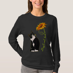 Sunflower Best Cat Dad Ever Cute Cat Father Day 1 T-Shirt