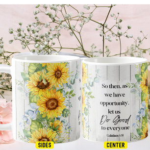 Sunflower Bible Verse  Coffee Mug