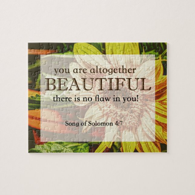 Sunflower & Bible Verse Design Jigsaw Puzzle (Horizontal)