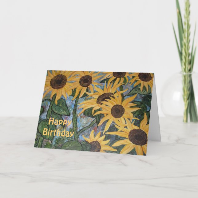 Sunflower Birthday Card (Front)