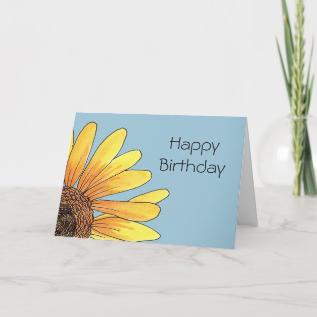 Sunflower Birthday Card (Front)