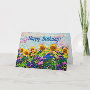 Sunflower Birthday Card