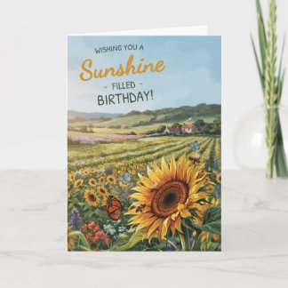 Sunflower Birthday Card for Her