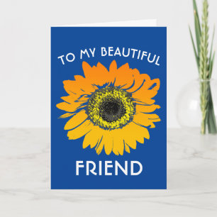 SUNFLOWER BIRTHDAY FRIEND GREETING CARD