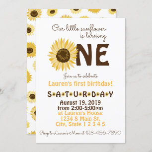 Sunflower Birthday Invitation